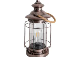 Näve LED-Deko-Solarleuchte Laterne 35 cm Kupfer mit Aufhängemöglichkeit