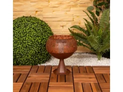 Näve LED-Deko-Solarleuchte mit Standfuß 25 cm mit Flammeneffekt