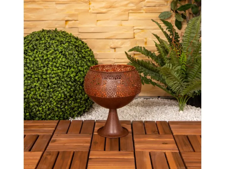 Näve LED-Deko-Solarleuchte mit Standfuß 25 cm mit Flammeneffekt