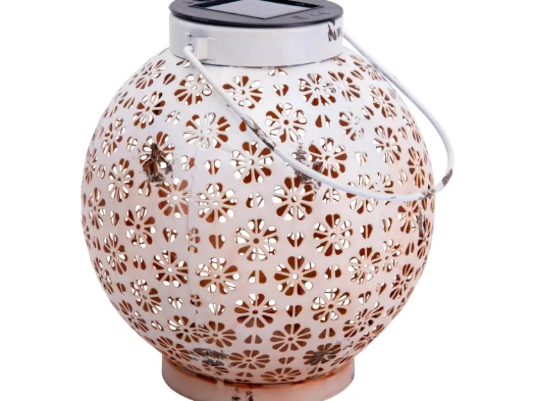 Näve LED-Deko-Solarleuchte Weiß 18 cm 2er-Set