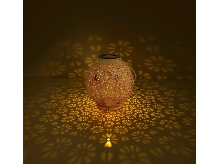 Näve LED-Deko-Solarleuchte Weiß 18 cm 2er-Set