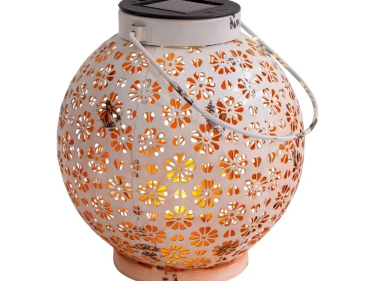 Näve LED-Deko-Solarleuchte Weiß 18 cm 2er-Set