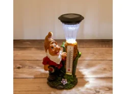 Näve LED-Deko-Solarleuchte Zwerg mit Thermostat 26 cm