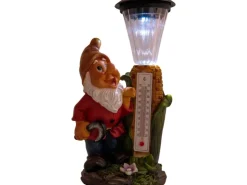 Näve LED-Deko-Solarleuchte Zwerg mit Thermostat 26 cm