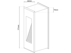 Näve LED-Einbau-Außenwandleuchte Kolari Silber 17,1 cm x 7,3 cm x 6,6 cm