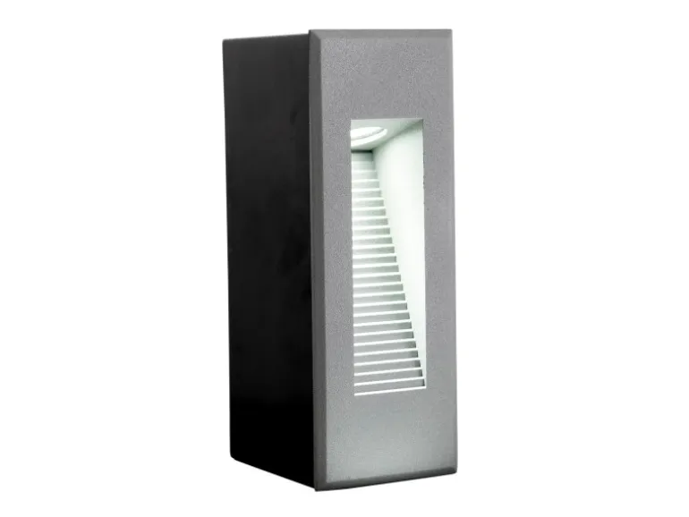 Näve LED-Einbau-Außenwandleuchte Kolari Silber 17,1 cm x 7,3 cm x 6,6 cm