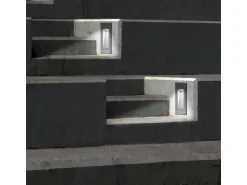 Näve LED-Einbau-Außenwandleuchte Kolari Silber 17,1 cm x 7,3 cm x 6,6 cm