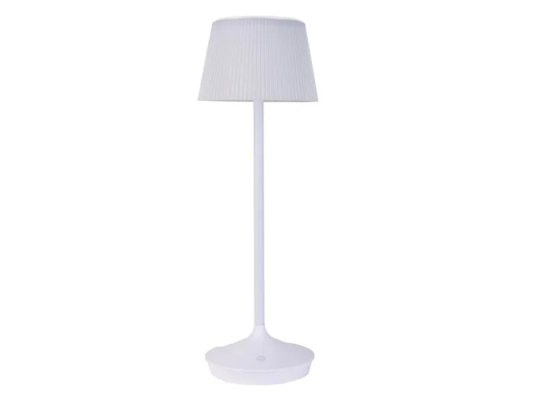 Näve LED-Solar-Akkutischleuchte Emmi Weiß Ø 13 cm x 38 cm