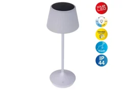 Näve LED-Solar-Akkutischleuchte Emmi Weiß Ø 13 cm x 38 cm