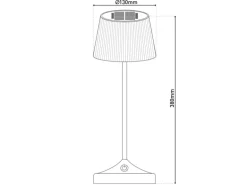 Näve LED-Solar-Akkutischleuchte Emmi Weiß Ø 13 cm x 38 cm