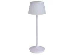 Näve LED-Solar-Akkutischleuchte Emmi Weiß Ø 13 cm x 38 cm