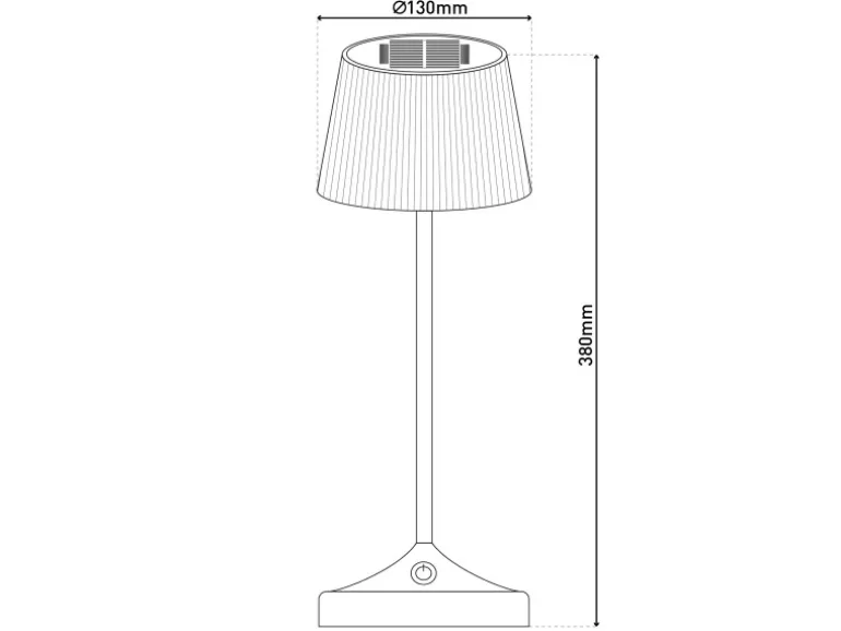 Näve LED-Solar-Akkutischleuchte Emmi Grün Ø 13 cm x 38 cm