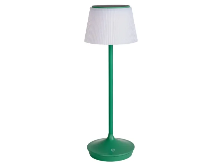 Näve LED-Solar-Akkutischleuchte Emmi Grün Ø 13 cm x 38 cm