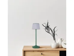 Näve LED-Solar-Akkutischleuchte Emmi Grün Ø 13 cm x 38 cm