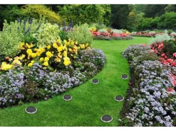 Näve LED-Solar-Boden-Erdspießleuchte Kane Schwarz Ø 11,2 cm x 11 cm 6er-Set