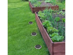 Näve LED-Solar-Boden-Erdspießleuchte Kane Schwarz Ø 11,2 cm x 11 cm 6er-Set