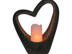 Näve LED-Solar-Dekoleuchte Herz Braun