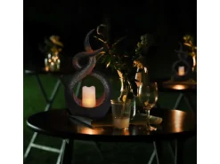 Näve LED-Solar-Dekoleuchte Kerzenflamme Braun