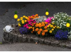 Näve LED-Solar-Erdspieß Ananas Orange 81 cm