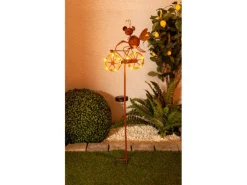 Näve LED-Solar-Erdspieß Braun IP44 88 cm