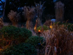 Näve LED-Solar-Erdspieß Flamme Braun 90 cm Lichtfarbe Gelb mit Flammeneffekt