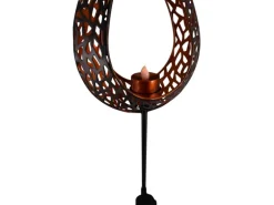 Näve LED-Solar-Erdspieß Flamme Braun 90 cm Lichtfarbe Gelb mit Flammeneffekt