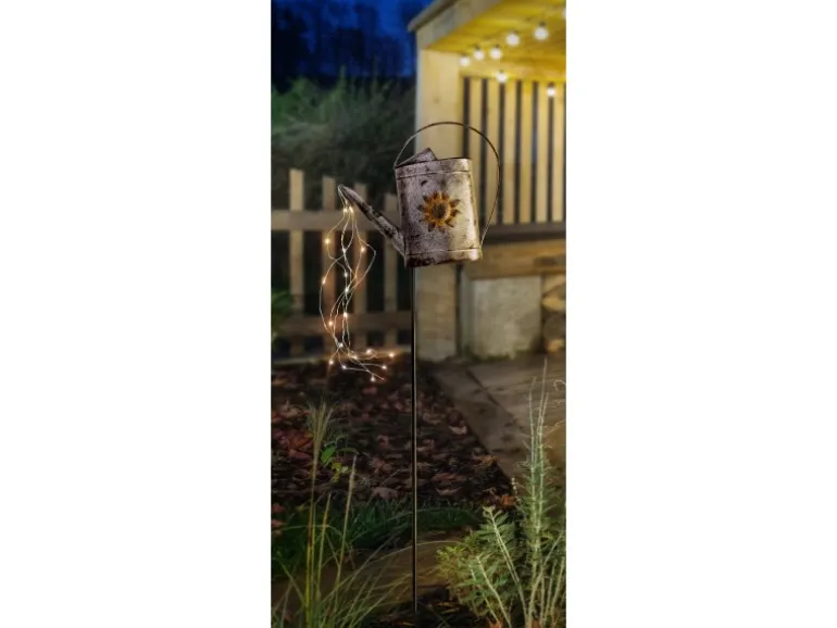 Näve LED-Solar-Erdspieß Gießkanne 110 cm verzinkt