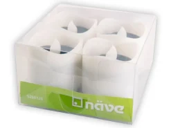 Näve LED-Solarkerzen Lichtfarbe Orange mit Flammeneffekt 4er-Set 6 cm