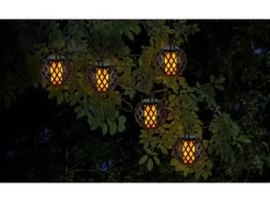 Näve LED-Solar-Kugel-Lichterkette Fogo Schwarz 10 cm x 485 cm x 7 cm