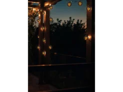 Näve LED-Solar-Kugel-Lichterkette Fogo Schwarz 10 cm x 485 cm x 7 cm