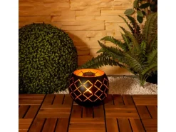 Näve LED-Solarleuchte Bowl Warmweiß mit Flammeneffekt 20 cm