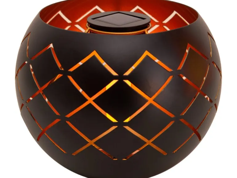 Näve LED-Solarleuchte Bowl Warmweiß mit Flammeneffekt 20 cm