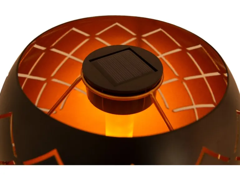 Näve LED-Solarleuchte Bowl Warmweiß mit Flammeneffekt 20 cm