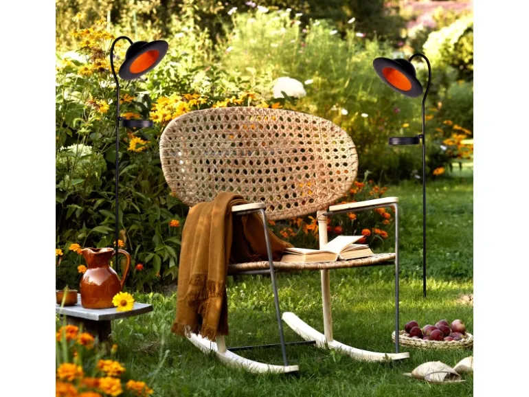 Näve LED-Solarleuchte Bowler mit Erdspieß Schwarz 86 cm x 17 cm x 15 cm