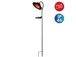 Näve LED-Solarleuchte Bowler mit Erdspieß Schwarz 86 cm x 17 cm x 15 cm