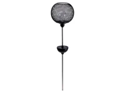Näve LED-Solarleuchte Geli mit Erdspieß Schwarz Ø 15,5 cm x 85 cm