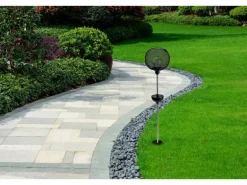 Näve LED-Solarleuchte Geli mit Erdspieß Schwarz Ø 15,5 cm x 85 cm