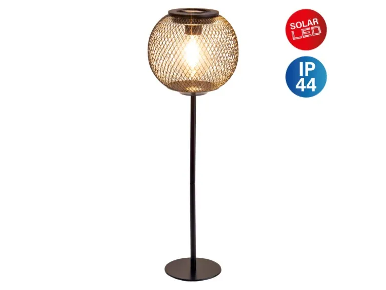 Näve LED-Solarleuchte Geli Schwarz Ø 15,5 cm x 46,5 cm
