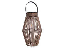 Näve LED-Solarleuchte Korbinian Natur Dunkel Ø 18 cm x 30 cm