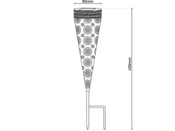 Näve LED-Solarleuchte Paula Braun Ø 8,5 cm x 40 cm 2er-Set