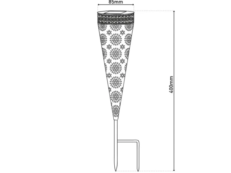 Näve LED-Solarleuchte Paula Braun Ø 8,5 cm x 40 cm 2er-Set