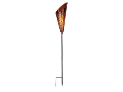 Näve LED-Solarleuchte Torch mit Erdspieß Kupfer 96 cm x 15 cm x 12,5 cm