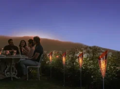 Näve LED-Solarleuchte Torch mit Erdspieß Kupfer 96 cm x 15 cm x 12,5 cm