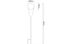 Näve LED-Solarleuchte Torch mit Erdspieß Kupfer 96 cm x 15 cm x 12,5 cm