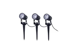 Näve LED-Solarspots Spoti mit Erdspieß Schwarz Ø 4,1 cm x 9 cm 3er-Set