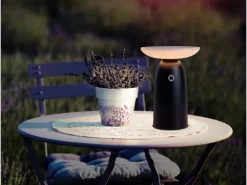 Näve LED-Solar-Tischleuchte Ada Schwarz Ø 16 cm x 22,5 cm