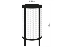 Näve LED-Solar-Tischleuchte Patti Natur Ø 12,3 cm x 26 cm
