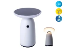Näve LED-Solar-Tischleuchte Ada Weiß Ø 16 cm x 22,5 cm