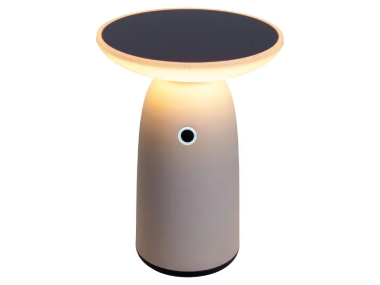 Näve LED-Solar-Tischleuchte Ada Weiß Ø 16 cm x 22,5 cm