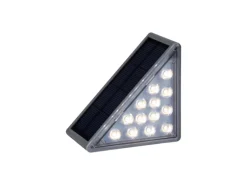Näve LED-Solar-Treppen-Leuchte Scala Grau 6,2 cm x 11 cm x 5,2 cm 2er-Set